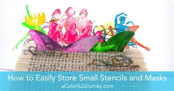 Video sharing how to store small stencils and masks so that you can easily find what you need!