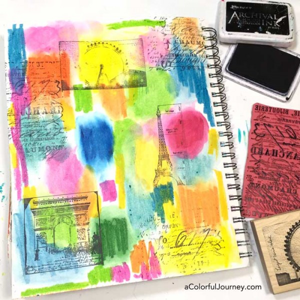 What are distress crayons from TIm Holtz? Video showing how to use them in an art journal and what pens will write on it by Carolyn Dube