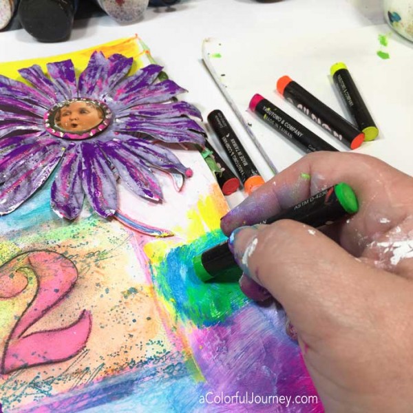 Video sharing how to redo an art journal page with Carolyn Dube