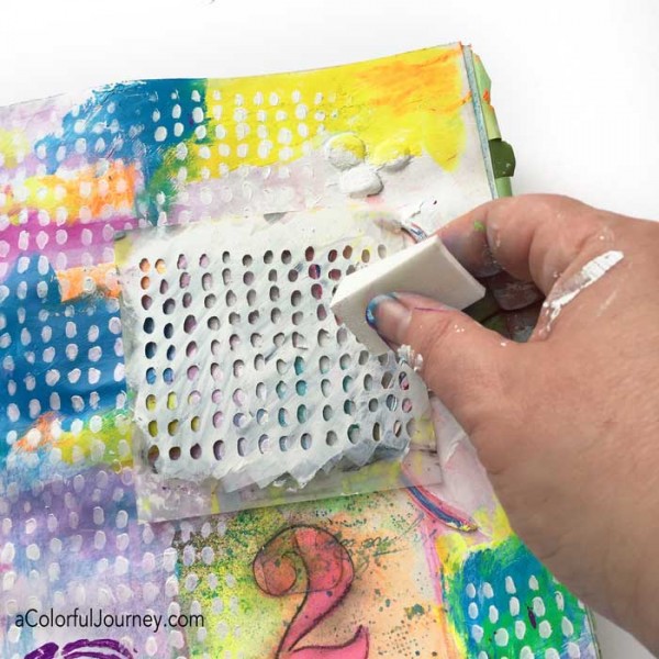 Video sharing how to redo an art journal page with Carolyn Dube