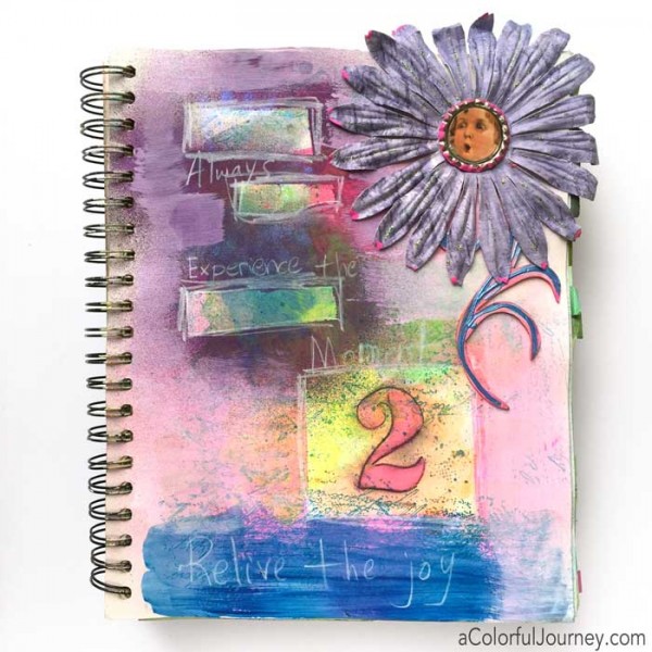 Video sharing how to redo an art journal page with Carolyn Dube