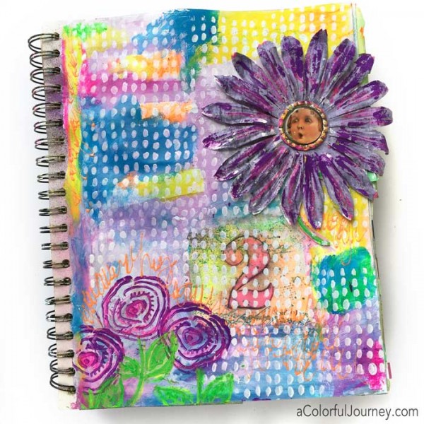 Video sharing how to redo an art journal page with Carolyn Dube