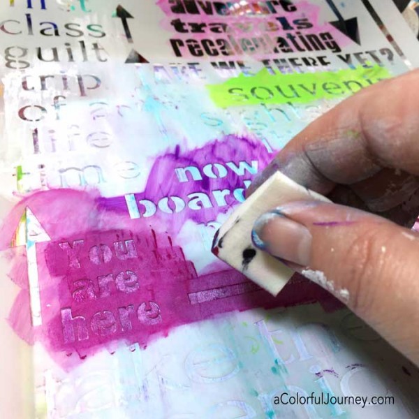 Video sharing how to redo an art journal page with Carolyn Dube