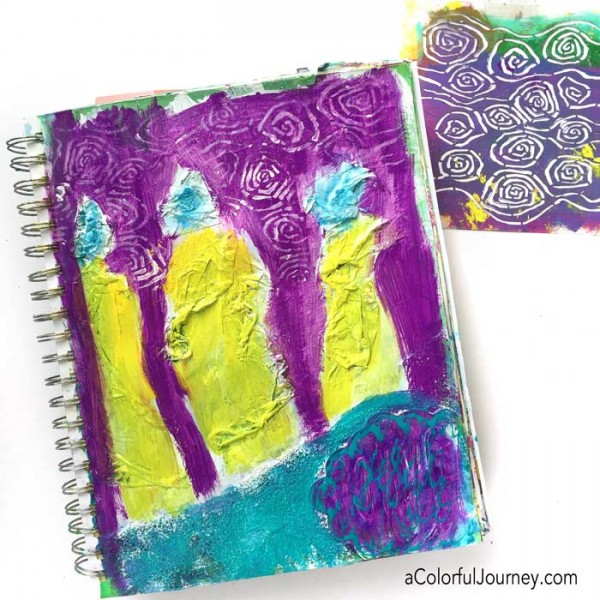 Video sharing how to redo an art journal page with Carolyn Dube