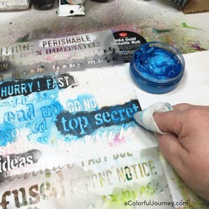 Video tutorial full of stenciling tips and tricks for making this painted sign by Carolyn Dube