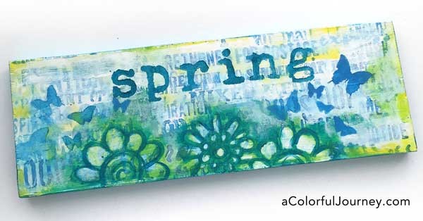 Video tutorial full of stenciling tips and tricks for making this painted sign by Carolyn Dube