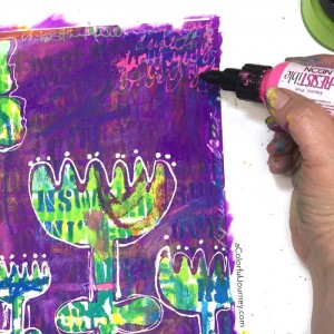 How to stencil all the wrong ways in an art journal and have fun doing it!