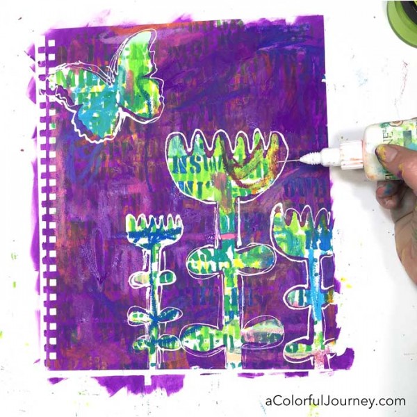 How to stencil all the wrong ways in an art journal and have fun doing it!