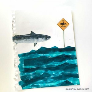 A silly art journal page step by step