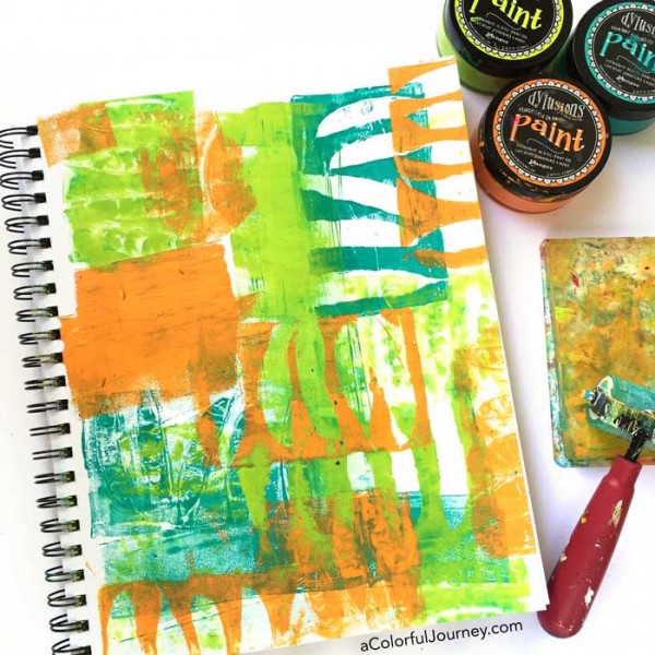 How to use seed pods for gelli printing in an art journal- video by Carolyn Dube