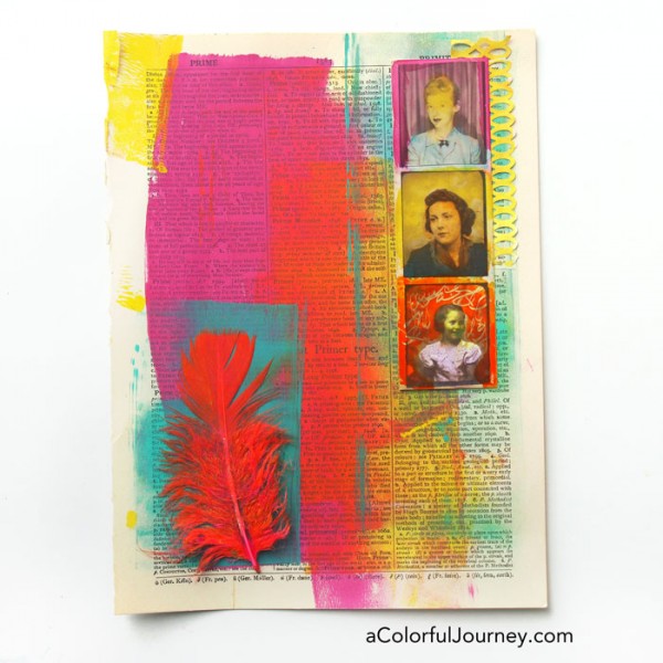 This art journal page seemed to have a mind of its own!