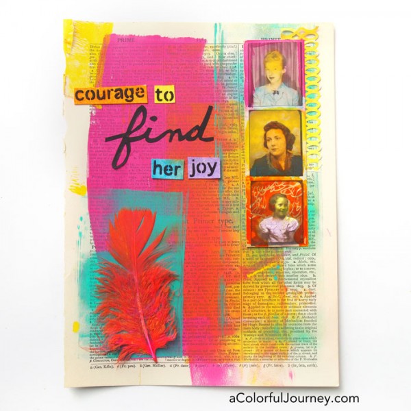 This art journal page seemed to have a mind of its own!