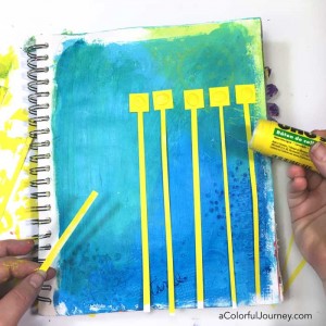 art journaling video sharing how to be inspired by an everyday pattern