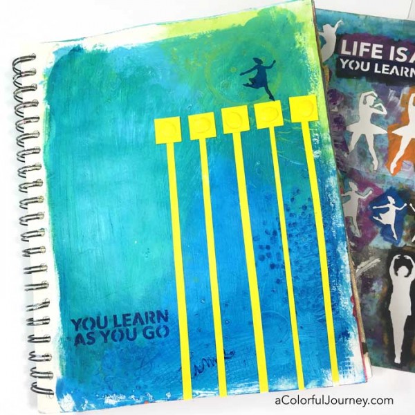 art journaling video sharing how to be inspired by an everyday pattern