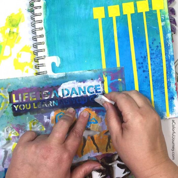 art journaling video sharing how to be inspired by an everyday pattern