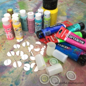 How to make colorful papers with exploding paints