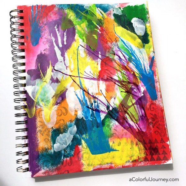 How to Use Compressed Air and the Rainbow in Your Art Journal