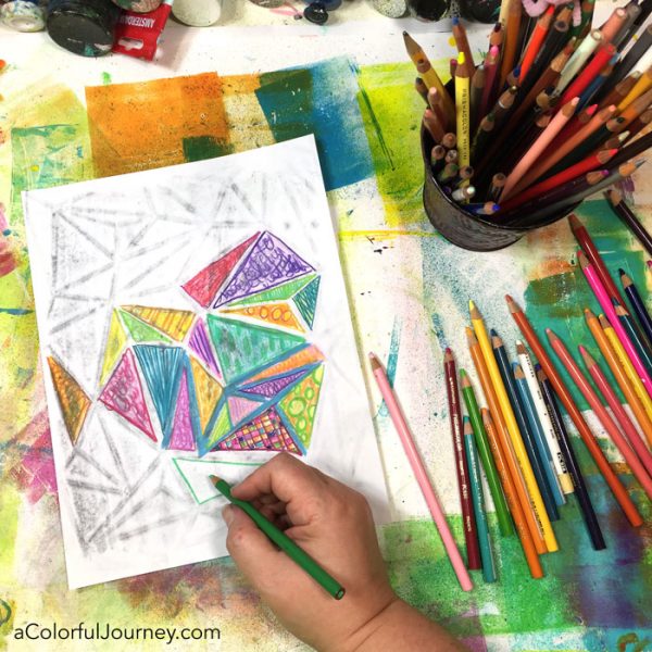 How to Make Your Own Coloring Page with Graphite Putty and a Stencil Tutorial with Carolyn Dube