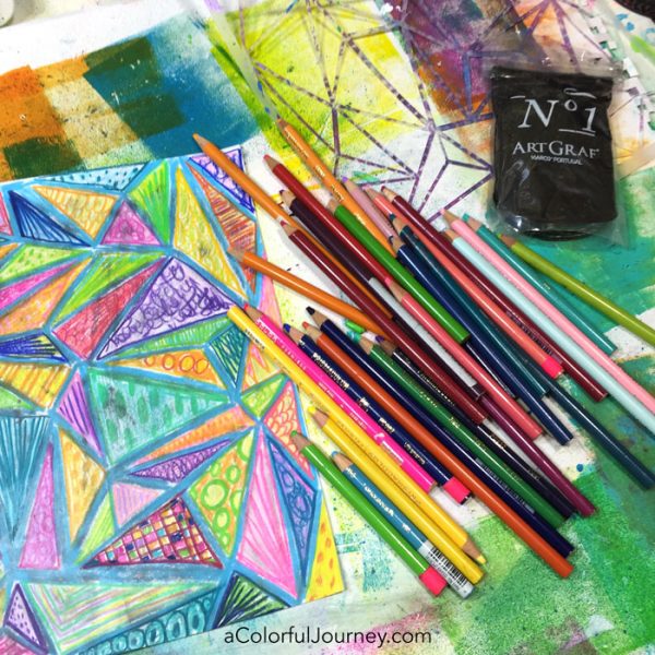 How to Make Your Own Coloring Page with Graphite Putty and a Stencil Tutorial with Carolyn Dube