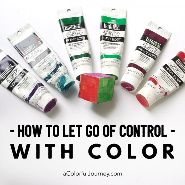 How to randomly pick colors and let go of control art journaling video tutorial