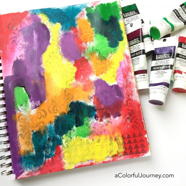 How to randomly pick colors and let go of control art journaling video tutorial