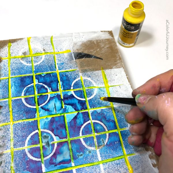 How I dealt with the challenge of dylusions spray ink bleeding in an art journal