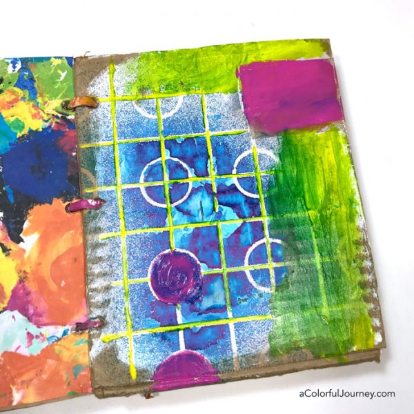 How I dealt with the challenge of dylusions spray ink bleeding in an art journal