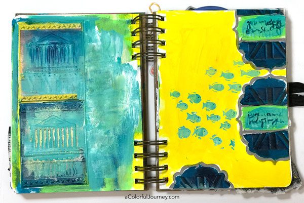 Art journaling video tutorial sharing that it doesn't matter where you start what matters is that you start by Carolyn Dube