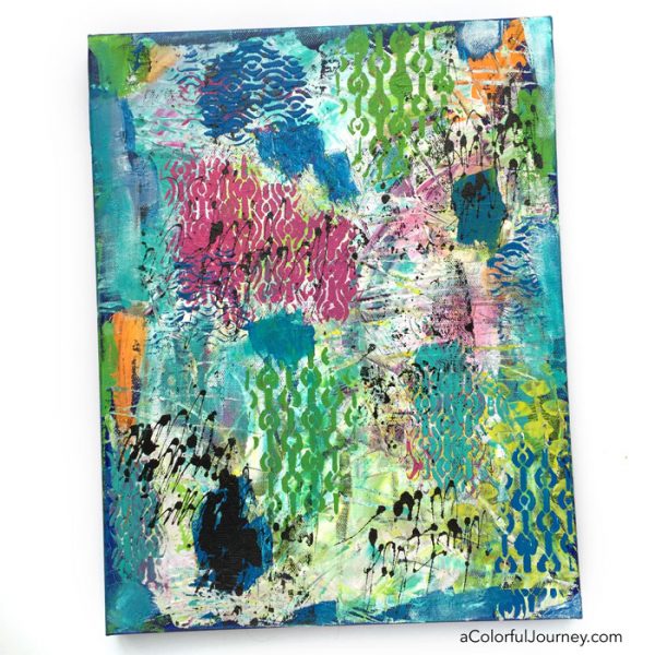 The journey of a mixed media canvas from the good, to the bad,and the ulgy by Carolyn Dube