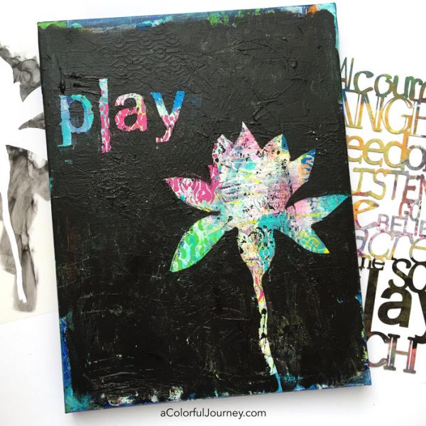 The journey of a mixed media canvas from the good, to the bad,and the ulgy by Carolyn Dube