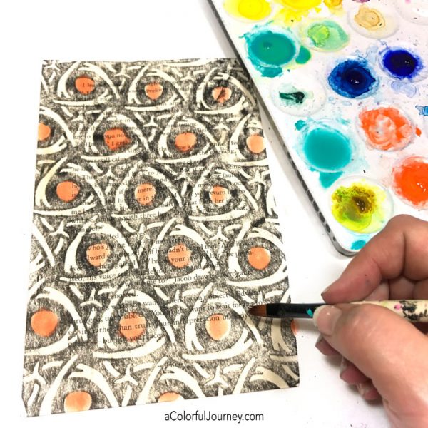 How to make crayon rubbings with stencils on book text video tutorial by Carolyn Dube