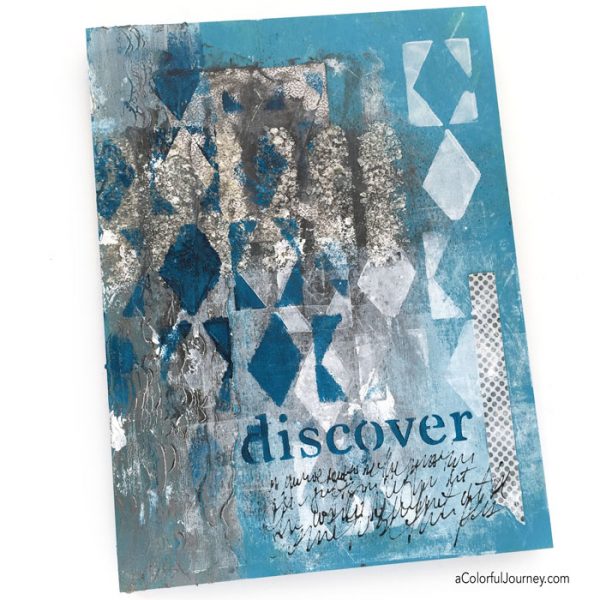 Mixed media stenciled wall art that started as one big mess and became something wonderful