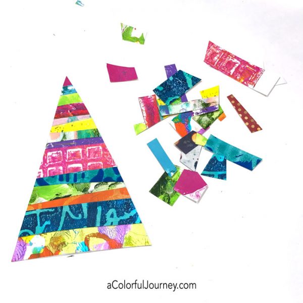Using gel prints to make a holiday card tutorial by Carolyn Dube