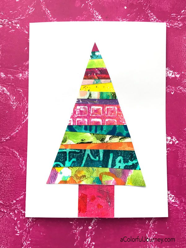 Using Gel Prints to Make a Holiday Card - Carolyn Dube