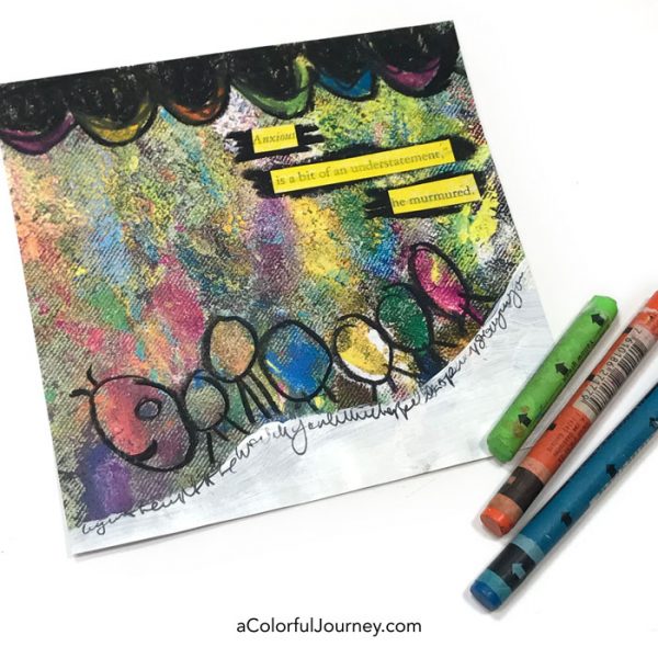 Finding a Rainbow Caterpillar in a Free Downloadable Spark of Art-spiration video tutorial by Carolyn Dube