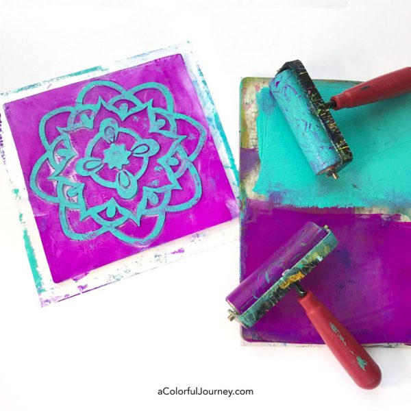 How to use the new Impressable Embossed Gel Plate from Gel Press tutorial by Carolyn Dube