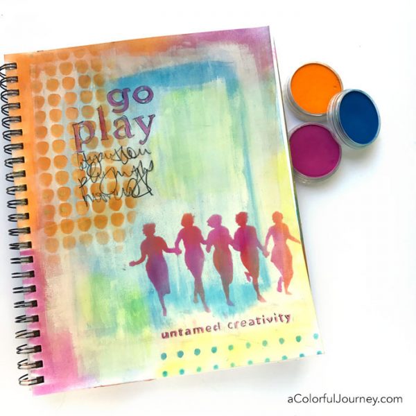 Art Journaling with PanPastels workshop with Carolyn Dube