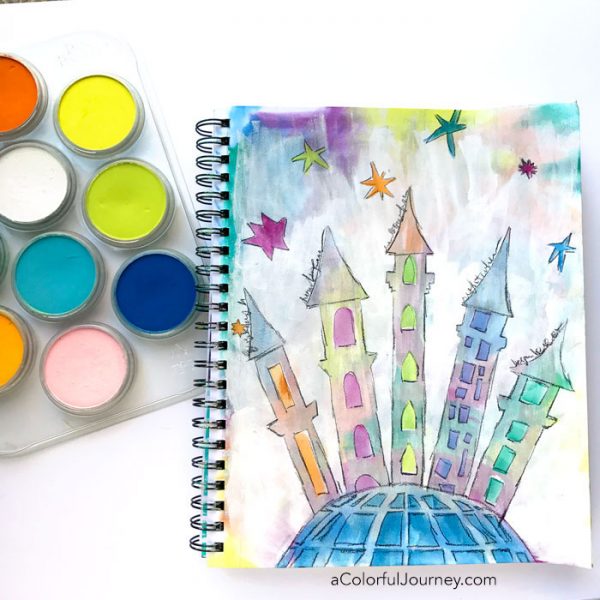 Art Journaling with PanPastels workshop with Carolyn Dube