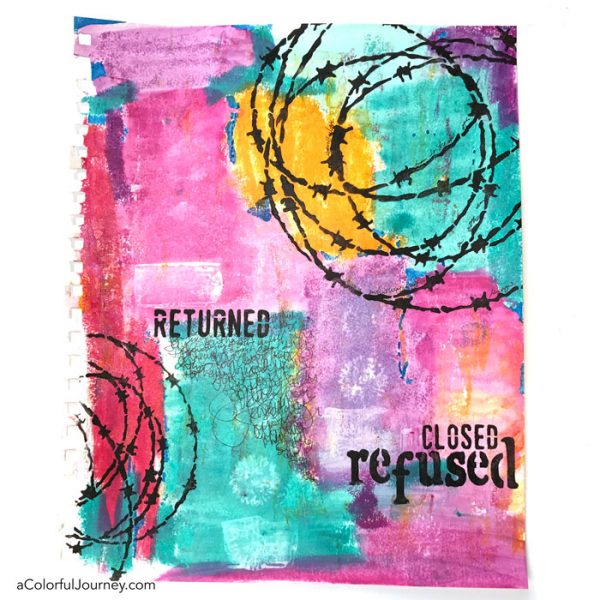 Finding stress relief in my art journal by Carolyn Dube