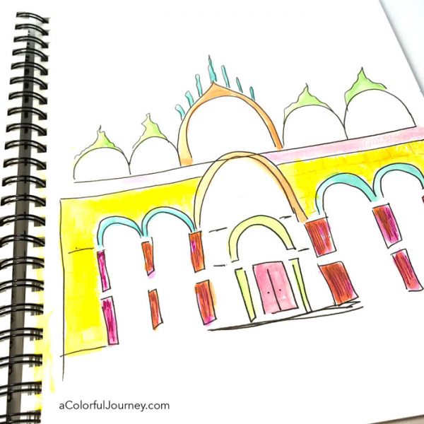 cathedral-art-journal-page-carolyn-dube-1a