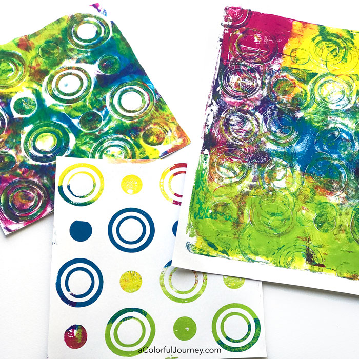 Gel Printing with Impressables and the Rainbow - Carolyn Dube
