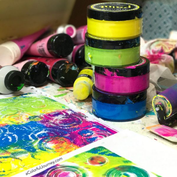 Gelli Printing with Dylusions Paints