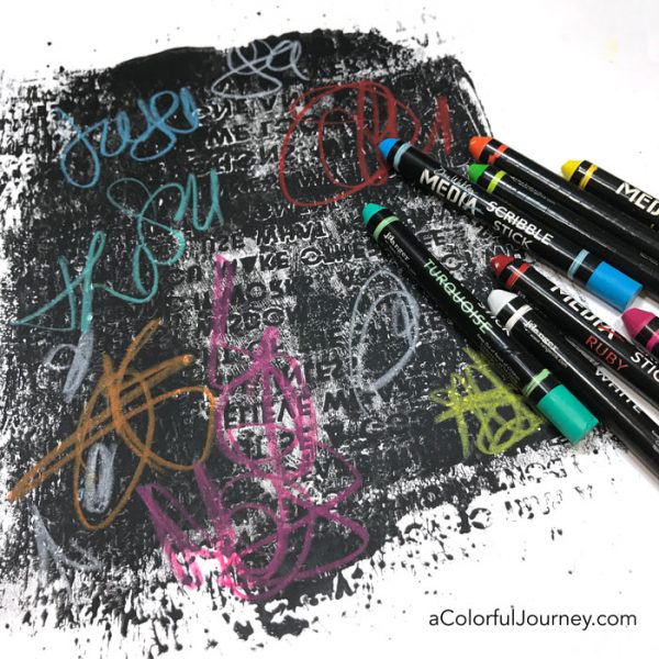 Comparing Gelatos and Distress Crayons - Carolyn Dube