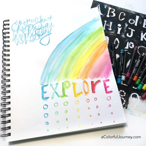 Comparing Gelatos and Distress Crayons - Carolyn Dube