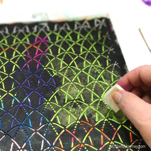 Starting an art journal page with a free Spark of Art-spiration tutorial by Carolyn Dube