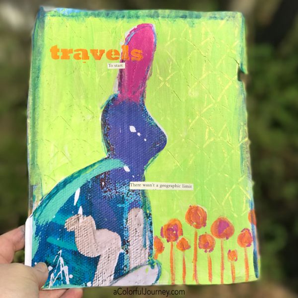 Starting an art journal page with a free Spark of Art-spiration tutorial by Carolyn Dube