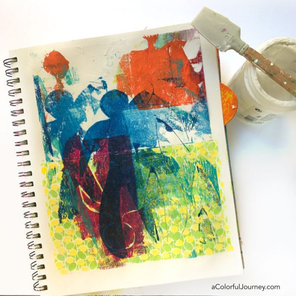 Using deli paper in an art journal tutorial by Carolyn Dube