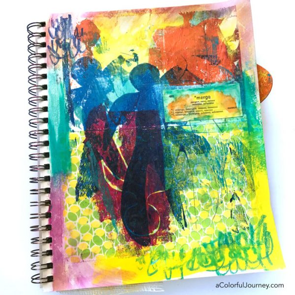 Using deli paper in an art journal tutorial by Carolyn Dube