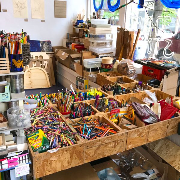 The process of purging my art studio, getting rid of unused supplies, and finding a few messages along the way by Carolyn Dube 