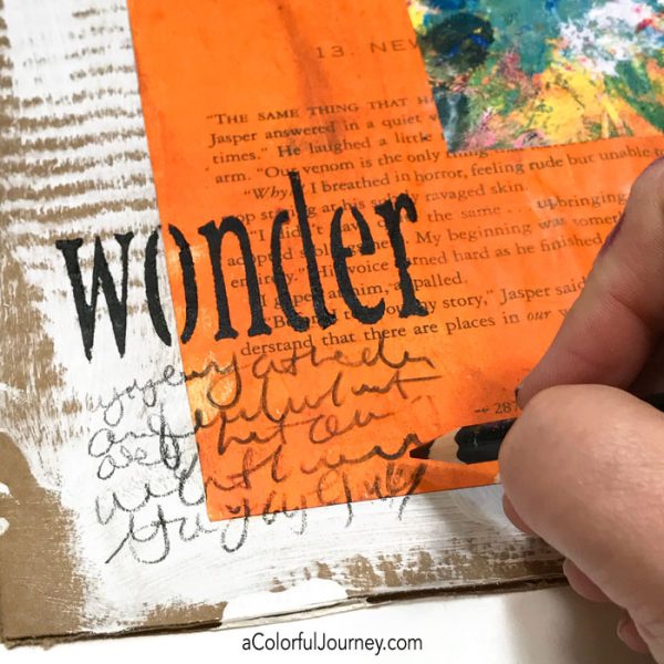 How I Use a Free Spark of Art-spiration to make an art journal page tutorial by Carolyn Dube